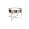 110oz. Sweet Bamboo Scented White 5 Wick Candle in Silver Bowl with Stand
